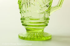 Sowerby Green Vaseline Glass Jug