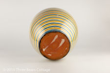 Humlebaek Keramik Striped Earthenware Vase