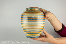 Humlebaek Keramik Striped Earthenware Vase