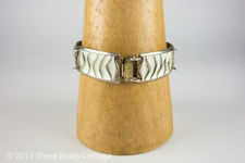 David Andersen Wave Bracelet in Sterling Silver and White Enamel