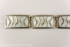 David Andersen Wave Bracelet in Sterling Silver and White Enamel