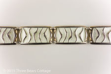 David Andersen Wave Bracelet in Sterling Silver and White Enamel