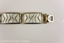 David Andersen Wave Bracelet in Sterling Silver and White Enamel