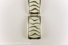 David Andersen Wave Bracelet in Sterling Silver and White Enamel