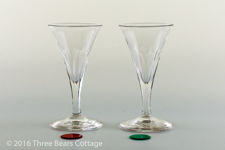 Victorian Slice Cut Crystal Sherry or Port Glasses