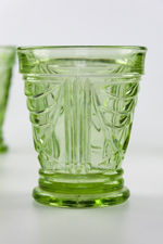 Sowerby Four Green Glass Tumblers