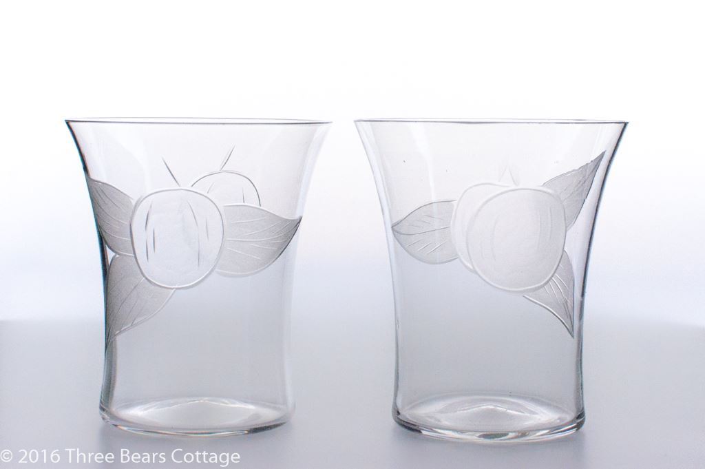 Etched Glass Tumblers At 3bc Vintage Shop