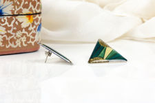 Triangular Art Deco Pierre Bex Style Earrings