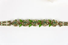 Weiss Green Floral Tennis Bracelet