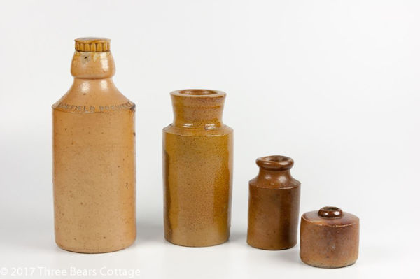 Victorian Salt Glazed Collection With Ginger Beer Bottle