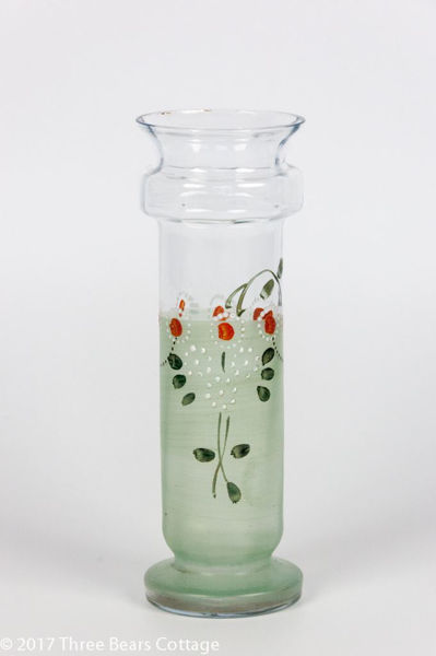 Small Victorian Hand Painted Glass Vase