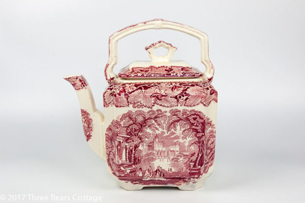 Mason's "Red Vista" Ironstone Teapot