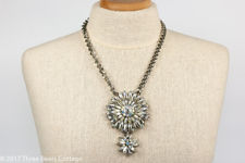 Butler & Wilson Crystal Flower Pendant Necklace