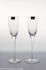 Dartington Lead Crystal "Ella" Champagne Flutes (two glasses)