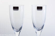 Dartington Lead Crystal "Ella" Champagne Flutes (two glasses)