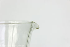 Glass  Cocktail Jug with Amber Handle and Foot