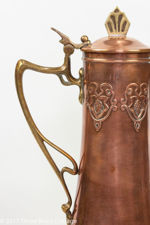 Art Nouveau Copper & Brass Claret Jug Trophy