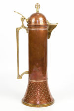 Art Nouveau Jugendstil Copper & Brass Pitcher