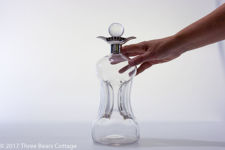 Hukin and Heath Silver Mounted Glass Decanter