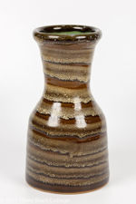 Chris Carter Brown Spiral Glaze Vase