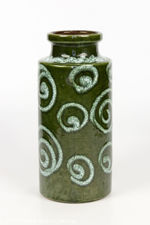 Scheurich Keramik 1970s Green And White Vase