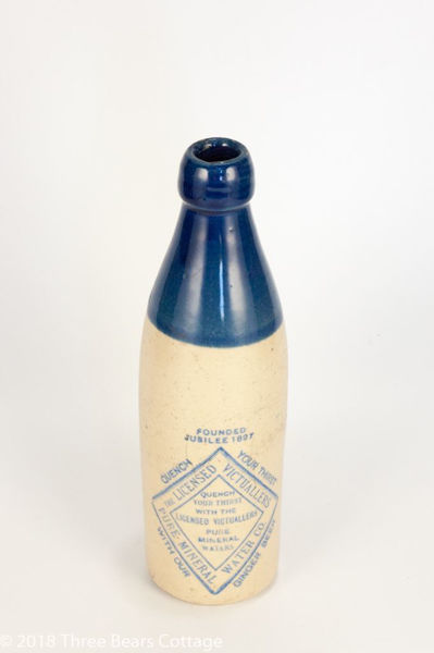 Licensed Victuallers Blue Top Ginger Beer Bottle