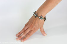 Turquoise and Aurora Borealis Crystal Bracelet