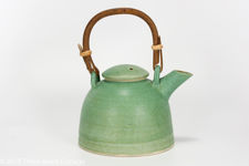 Pale Green Studio Pottery Stoneware Teapot