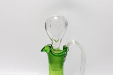 Victorian Dimpled Green Glass Claret Jug