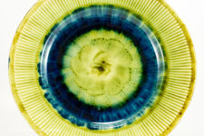 Porthmadog Pottery Blue and Yellow Plate