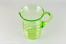 Small Green Vaseline Glass Jug