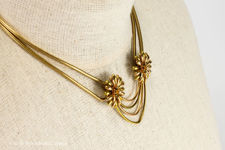 Krementz Gold Plated Flower Necklace