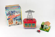 TN Nomura Japanese Tinplate "Aerial Ropeway " Toy Cable Car