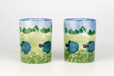 Price & Kensington Blue Sheep Design Mugs