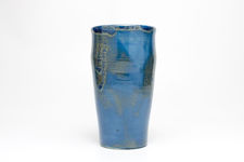 Blue Drip Glaze Studio Pottery Vase