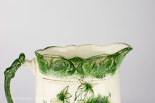 Myott Son & Co Argyle Victorian Green & White Jug