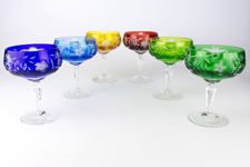 Nachtmann Traube Coloured Lead Crystal Champagne Coupes