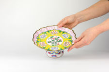 Chinese Canton Enamelled Pedestal Dish