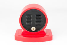 Rear view of Rototherm Red Bakelite Dual Scale Desk Thermometer 