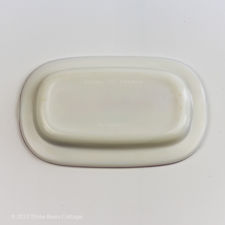 Underneath view of St Raphaël Aperitif Red & White Glass Ashtray