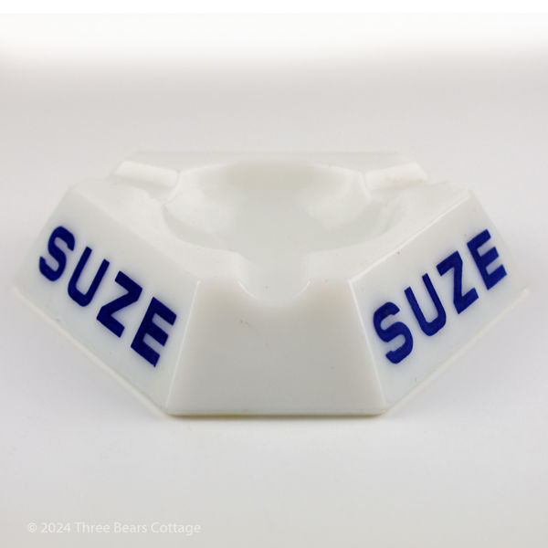 Main view of  Suze White & Blue Glass Ashtray