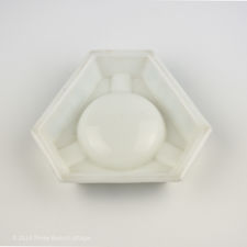 Underside view of  Suze White & Blue Glass Ashtray