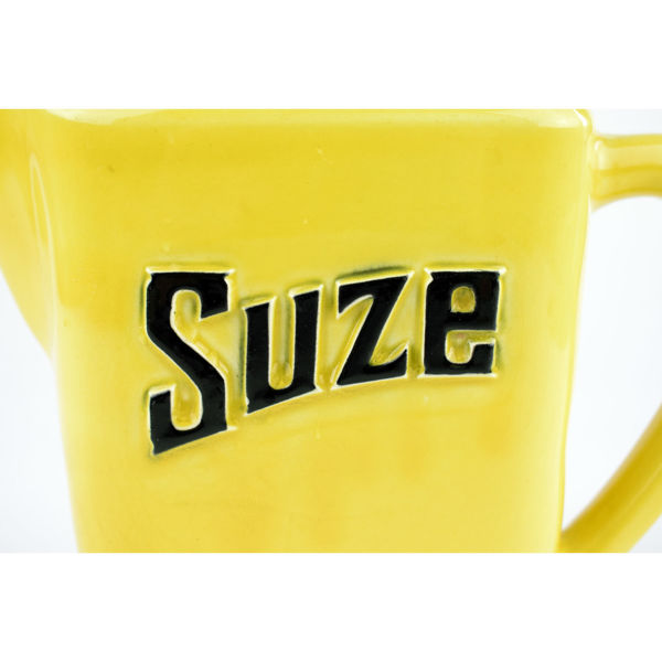 Logo Close up from a Yellow Moulin des Loups Suze Jug